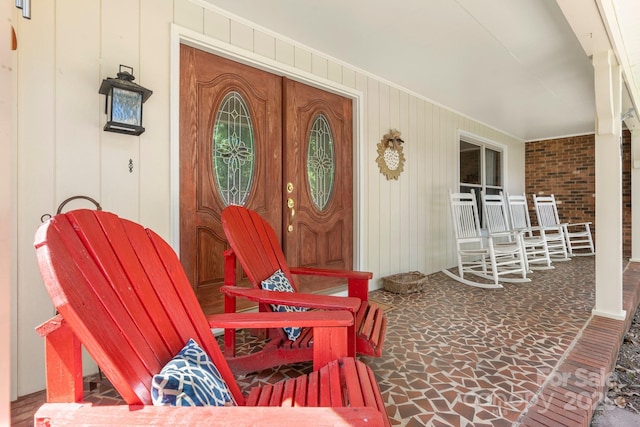 701 5th Ave NE, Conover, NC 28613 - entrance to property with a porch and brick siding