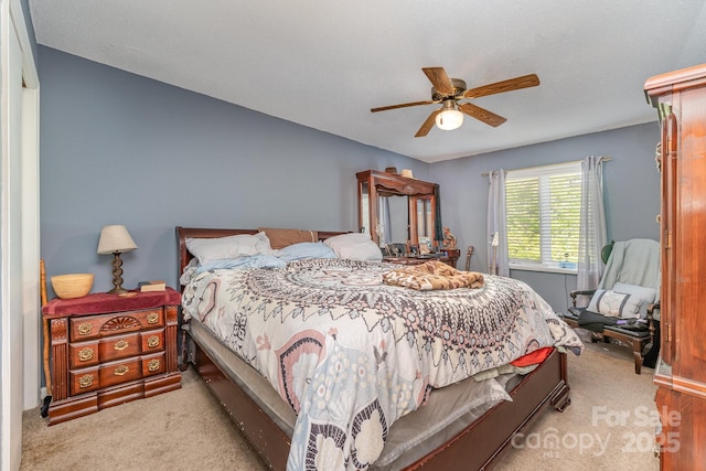 2026 Harvest Ln, Charlotte, NC 28210 - carpeted bedroom with a ceiling fan