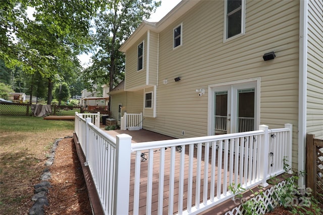 2011 Redwood Dr, Indian Trail, NC 28079 - back of property featuring a wooden deck