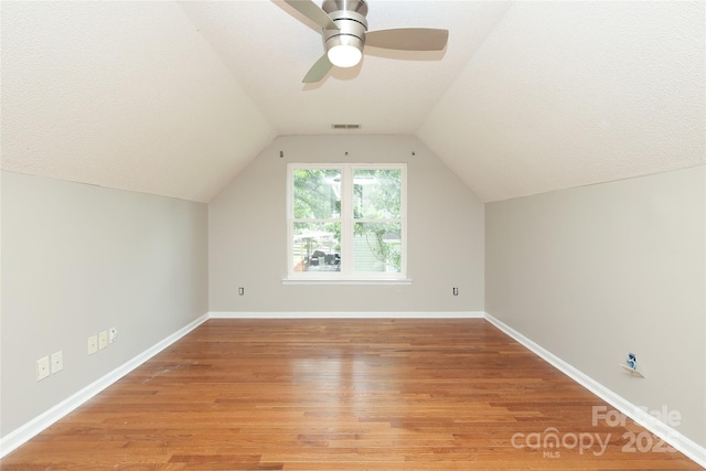 2011 Redwood Dr, Indian Trail, NC 28079 - bonus room with light wood finished floors, lofted ceiling, and a ceiling fan