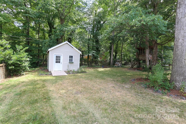 2011 Redwood Dr, Indian Trail, NC 28079 - view of yard with a shed