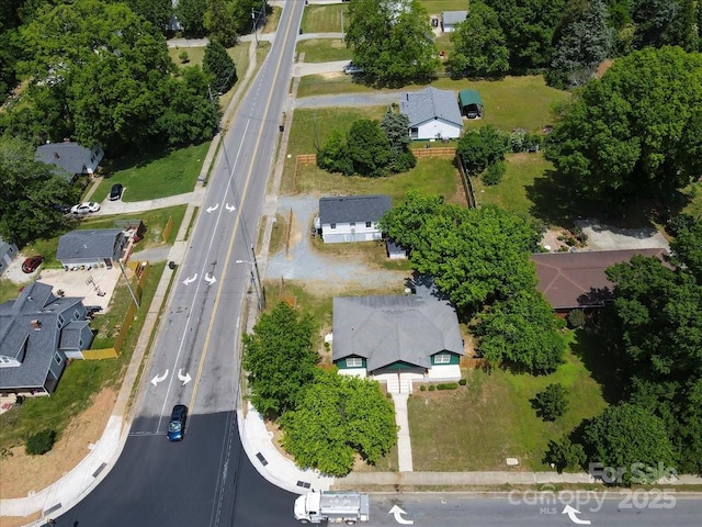 drone / aerial view with a residential view