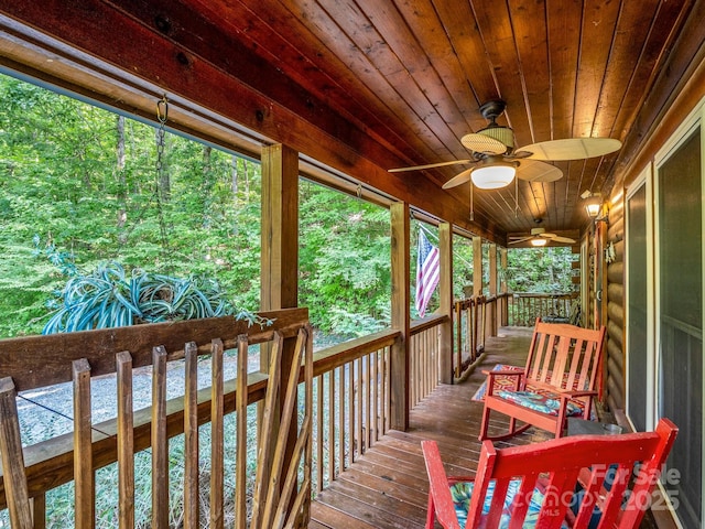 480 River Crest Parkway, Rutherfordton, NC 28139 - sunroom / solarium featuring ceiling fan
