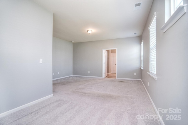 3073 Oliver Stanley Trl, Lancaster, SC 29720 - empty room with baseboards, light carpet, and visible vents