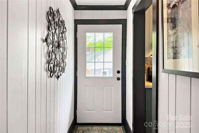 doorway with baseboards