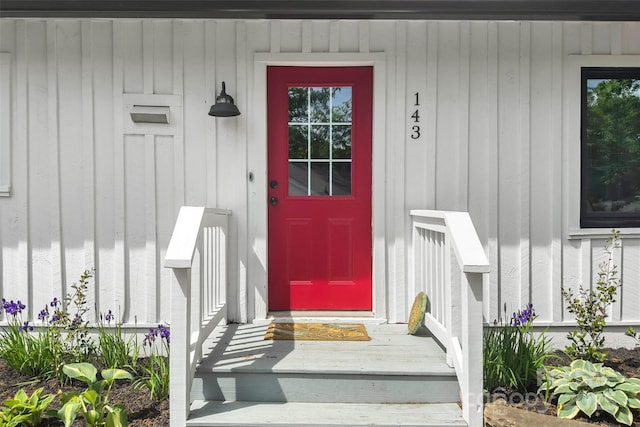 view of doorway to property