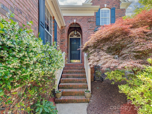 2825 Redfield Dr, Charlotte, NC 28270 - view of exterior entry with brick siding