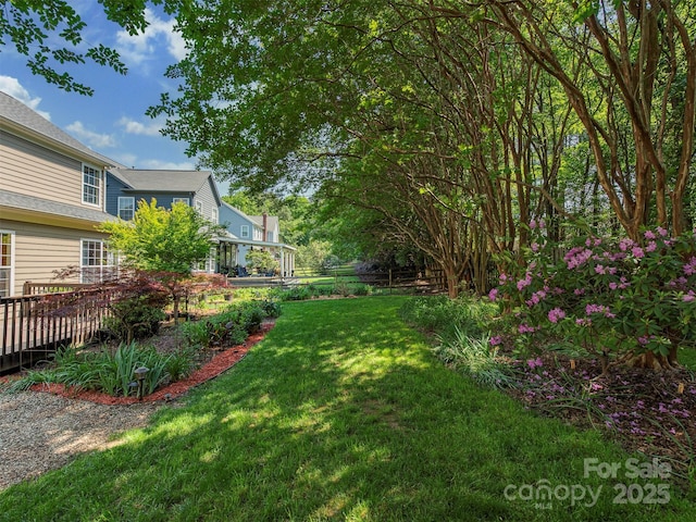 2825 Redfield Dr, Charlotte, NC 28270 - view of yard featuring a deck