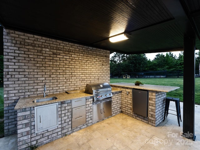 4315 Hartis Grove Church Rd, Indian Trail, NC 28079 - view of patio / terrace with a sink and exterior kitchen