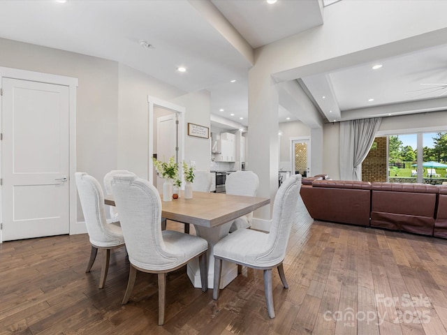 4315 Hartis Grove Church Rd, Indian Trail, NC 28079 - dining room featuring hardwood / wood-style floors and recessed lighting