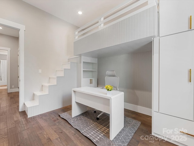 4315 Hartis Grove Church Rd, Indian Trail, NC 28079 - home office featuring wood finished floors and recessed lighting