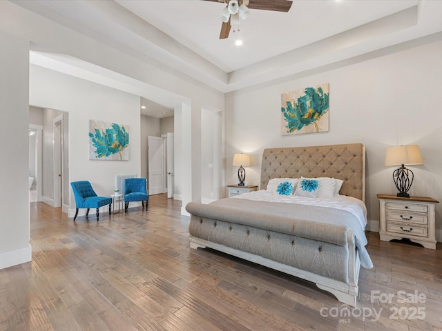 4315 Hartis Grove Church Rd, Indian Trail, NC 28079 - bedroom featuring wood finished floors, recessed lighting, and ceiling fan