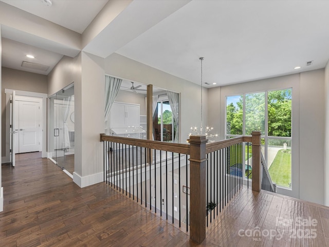 4315 Hartis Grove Church Rd, Indian Trail, NC 28079 - corridor featuring healthy amount of natural light, wood finished floors, and recessed lighting