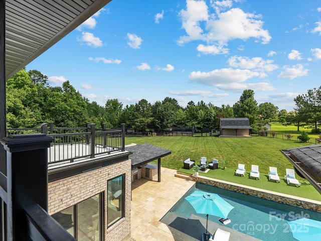 4315 Hartis Grove Church Rd, Indian Trail, NC 28079 - view of pool with a patio and view of scattered trees