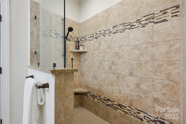 bathroom featuring a walk in shower