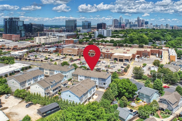 aerial view of a view of skyline