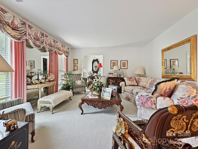 view of carpeted living room