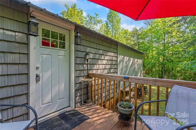 743 Dream Ln, Salisbury, NC 28146 - entrance to property with a deck