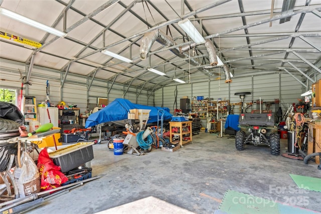 743 Dream Ln, Salisbury, NC 28146 - garage with metal wall