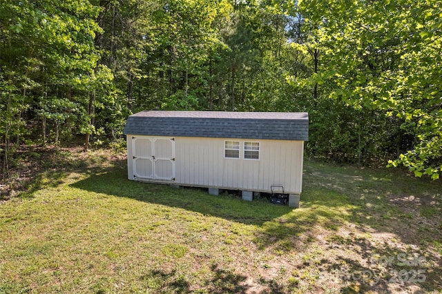 743 Dream Ln, Salisbury, NC 28146 - view of shed featuring a view of trees