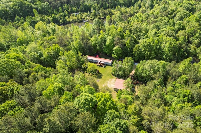 743 Dream Ln, Salisbury, NC 28146 - birds eye view of property with a forest view