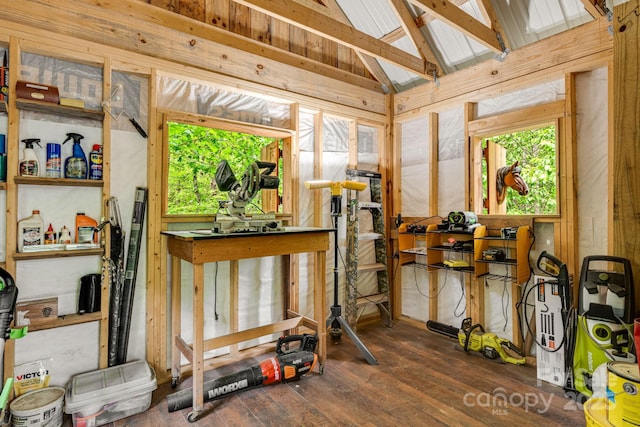 view of storage area