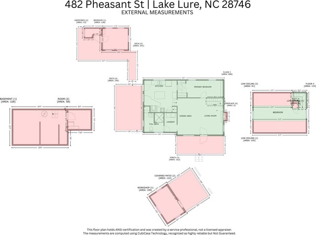 482 Pheasant St, Lake Lure, NC 28746 - home floor plan