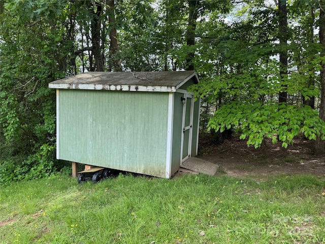 view of shed