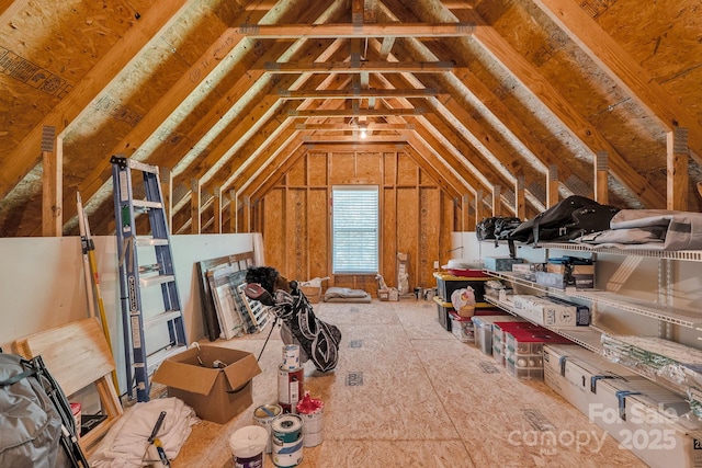 view of attic