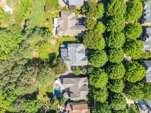 aerial view with a residential view