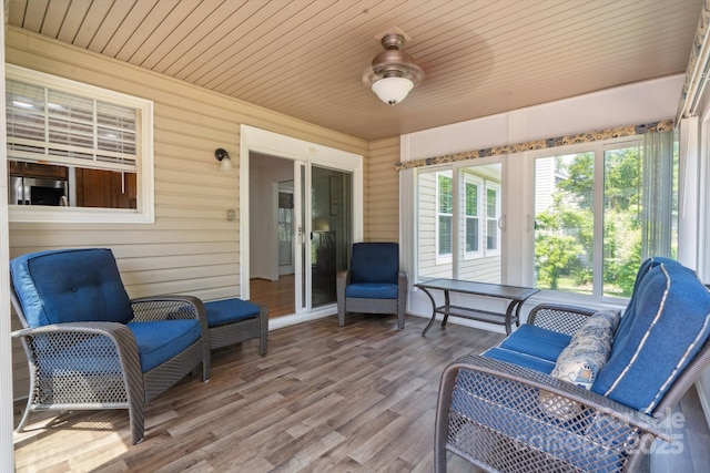 view of sunroom