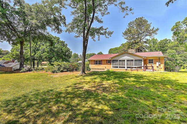 385 Gum Branch Rd, Charlotte, NC 28214 - view of yard featuring a sunroom
