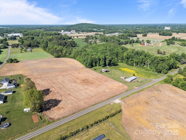 drone / aerial view featuring a rural view