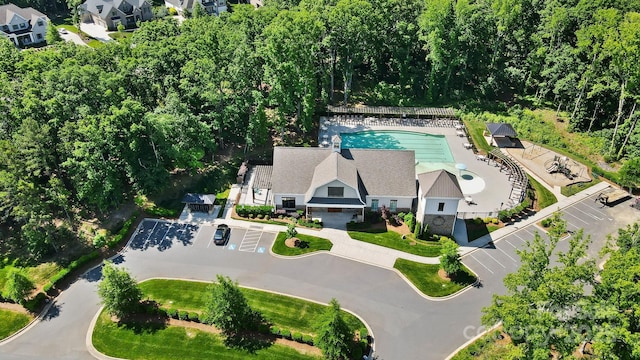 1005 Grand Oak Dr, Waxhaw, NC 28173 - bird's eye view of a pool area
