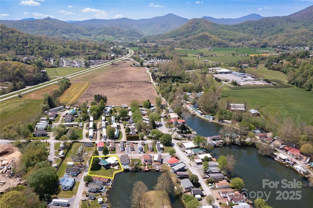 214 Pike Pt, Waynesville, NC 28785 - bird's eye view with a water and mountain view