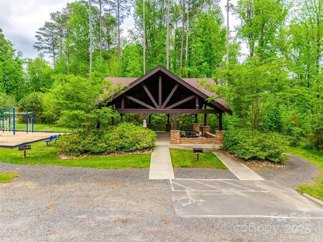 view of home's community featuring a gazebo and a playground
