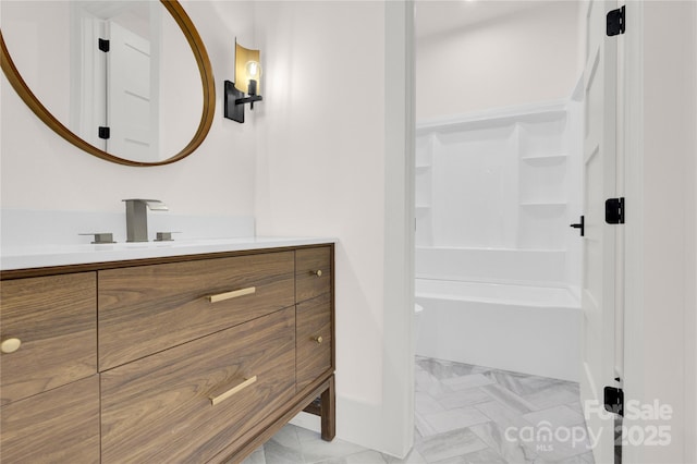 124 Clipper Ln, Mooresville, NC 28117 - bathroom with vanity, shower / bath combination, and toilet