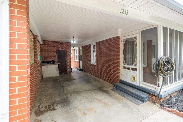 view of patio / terrace featuring entry steps