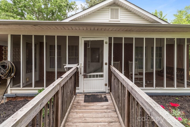 view of doorway to property