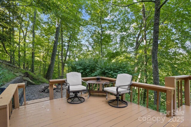 view of wooden deck