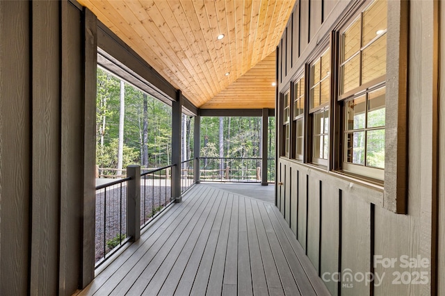 unfurnished sunroom with a healthy amount of sunlight