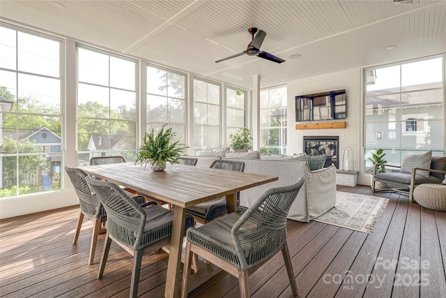view of sunroom / solarium