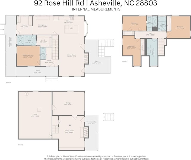 92 Rose Hill Rd, Asheville, NC 28803 - floor plan / room layout
