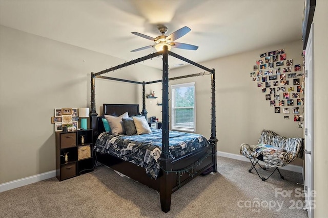 1011 Potomac Rd, Indian Trail, NC 28079 - carpeted bedroom with baseboards and a ceiling fan