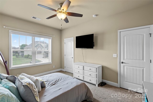 1011 Potomac Rd, Indian Trail, NC 28079 - bedroom with light carpet and ceiling fan