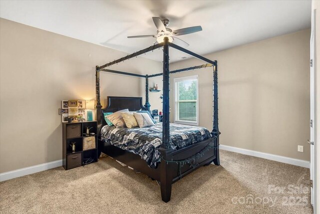 1011 Potomac Rd, Indian Trail, NC 28079 - bedroom featuring light colored carpet and a ceiling fan