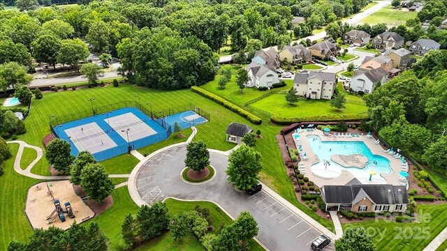 1011 Potomac Rd, Indian Trail, NC 28079 - bird's eye view of a pool