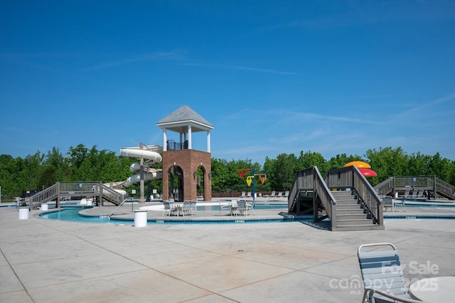 1260 Thomas Knapp Pkwy, Fort Mill, SC 29715 - community pool with stairs and a patio