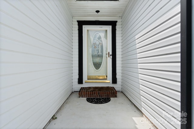 view of exterior entry
