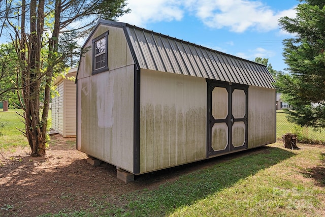 view of shed
